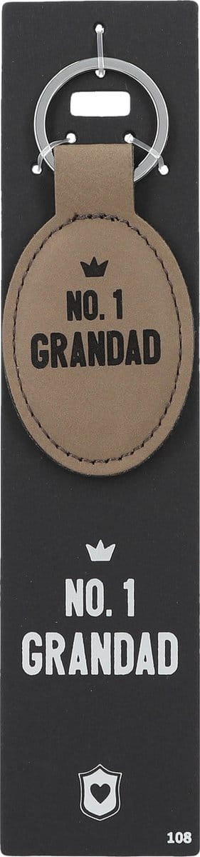 Depesche - Sleutelhanger "Do not forget me!" - motief 108 met de tekst "No. 1 Grandad"