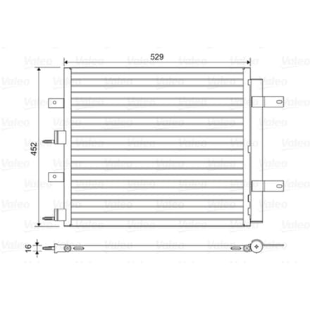 Condensator, airconditioning VALEO 814196
