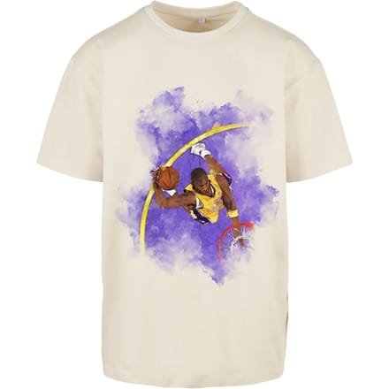 Mister Tee - Basketball Clouds 2.0 Oversize Heren Tshirt - L - Beige