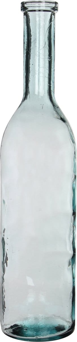 Mica Decorations Rioja Fles Vaas - H75 x Ø18 cm - Gerecycled Glas - Transparant