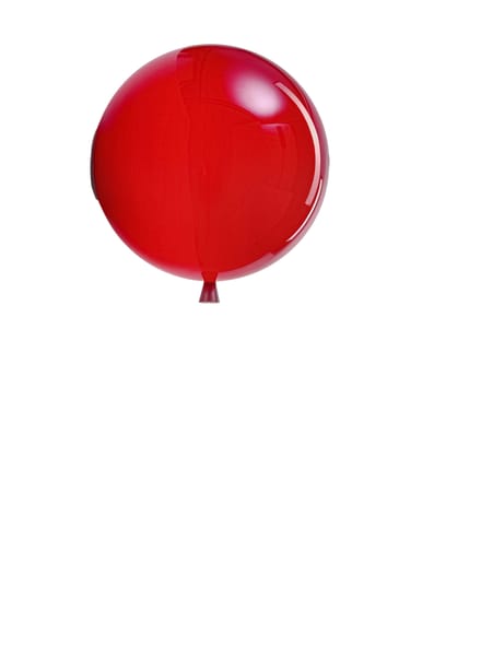 Brokis Memory Wandlamp - rood - glanzend - L