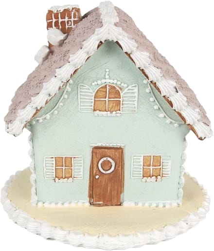 Clayre & Eef Gingerbread house 12 cm Blauw Polyresin