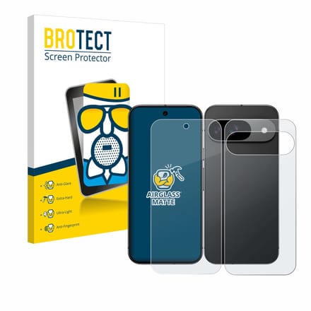 BROTECT - Screenprotector voor Google Pixel 9 (Voor+Achter) - Folie Beschermfolie Beschermglas matte