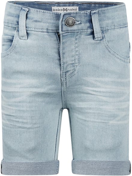 Koko Noko - Basic Collection - Biologische katoen - Short Jeans Lichtblauw - Maat 92