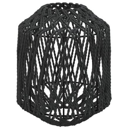 vidaXL - Lampenkap - Ø23x28 - cm - ijzer - en - papier - zwart