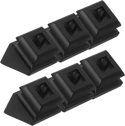 Leuning Basis - Baluster Schoen - Hek Ondersteuning - Duurzaam IJzer - 6 Stuks - Zwart