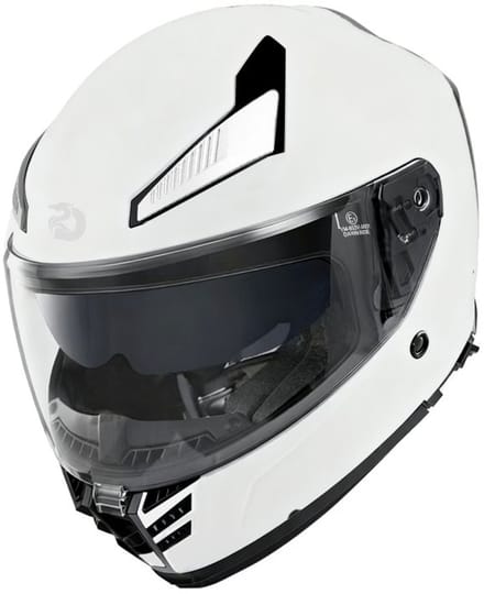 DAWNRISE Integraalhelm met dubbel vizier ECE 22.06 - Wit - Maat XS