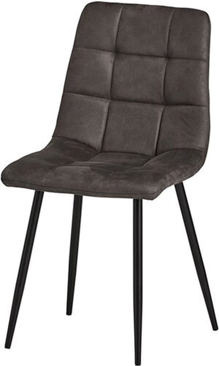Eetkamerstoel Leonardo Microleer | Antraciet - eetkamerstoelen set van 2