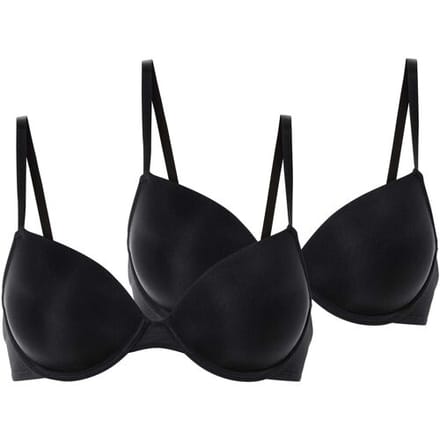esmara 2 dames BH's (Zwart, 85B)