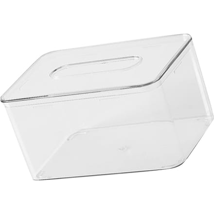 Duidelijke Tissuebox Multifunctioneel Rechthoekig Decoratief Ruimtebesparend Transparante Servethouder Dispenser white