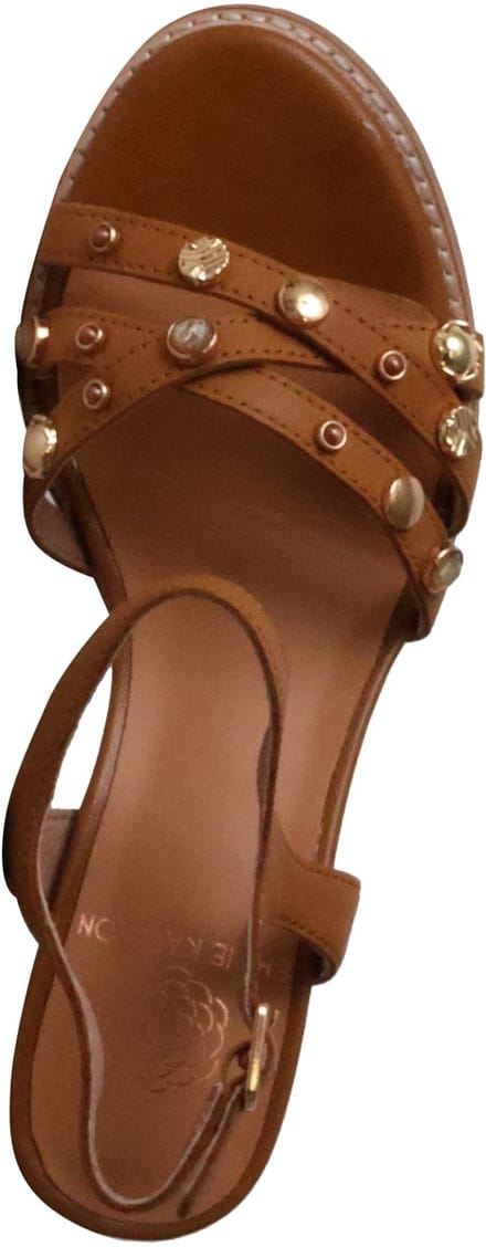 Leren sandalen met hak, model Aicha