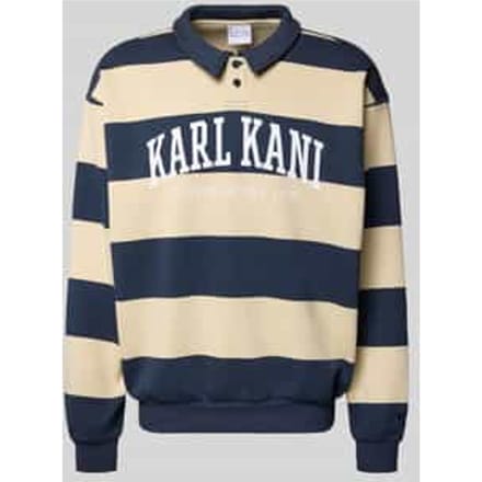 Oversized sweatshirt met polokraag model 'Heritage'