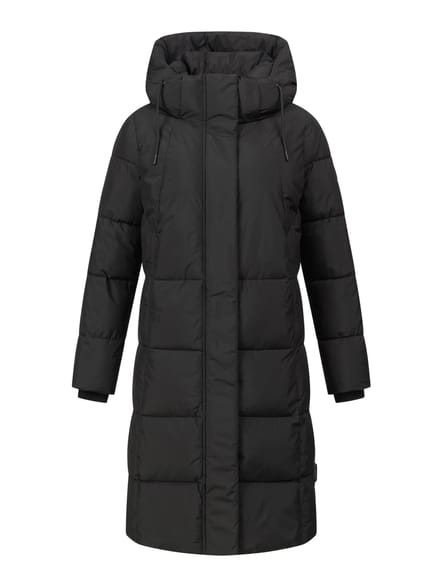 Marikoo dames lange gewatteerde winterjas Tabiaa XVI met capuchon & fleece