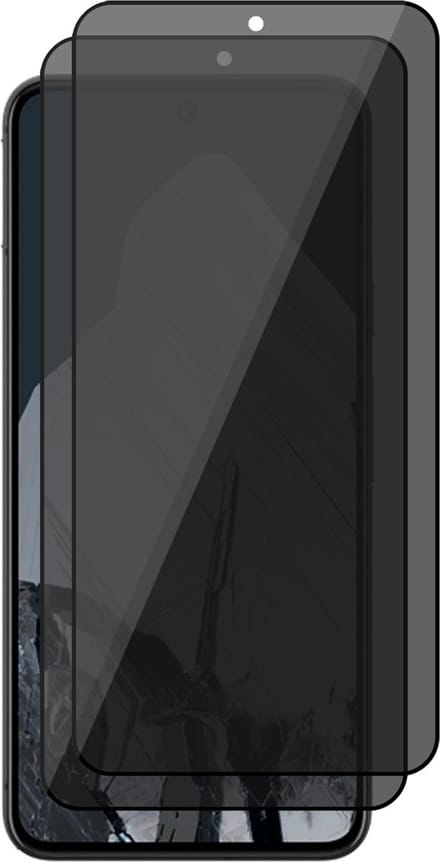 Privacy Screenprotector geschikt voor Google Pixel 8 Pro - 2x Volledig Dekkend Glas Screen Protector