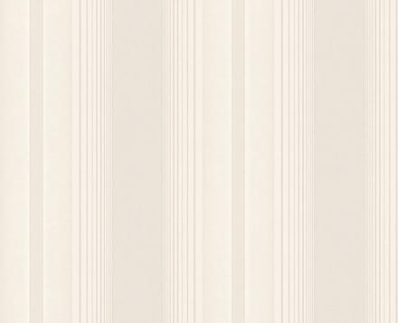 KLASSIEK STREPEN BEHANG - Beige Creme Metallic - AS Creation Hermitage 10