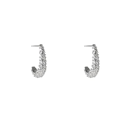 Go Dutch Label Oorringen Dotted Drop Zilver