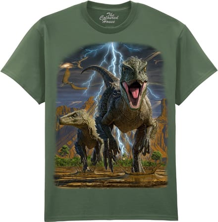 Dino Velociraptor Brothers The Coloured House T-shirt M