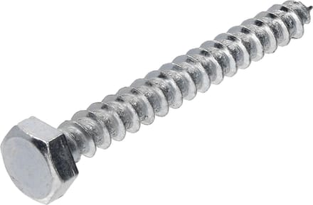Houtdraadbout. M6 x 50mm. lang. Gegalvaniseerd. 60 stuks Houtfret. ifix.