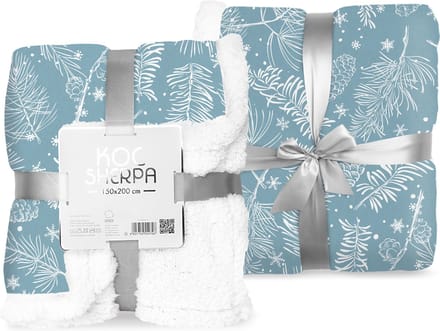 Kerst Sherpa Fleece Deken, Winter - 150 x 200 cm - Polyester