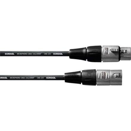 Cordial CFM FM Essentials Microfoonkabel – XLR mannelijk/vrouwelijk - Zwart
