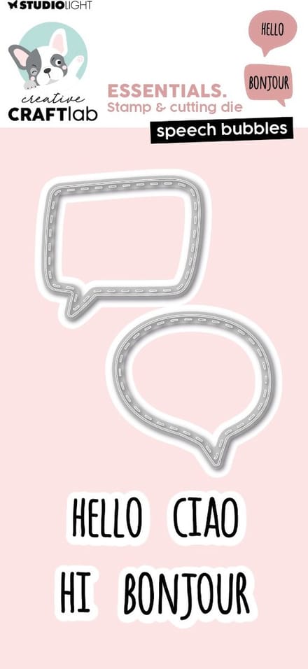 Stamp & cutting die Speech bubbles - essentials nr. 89