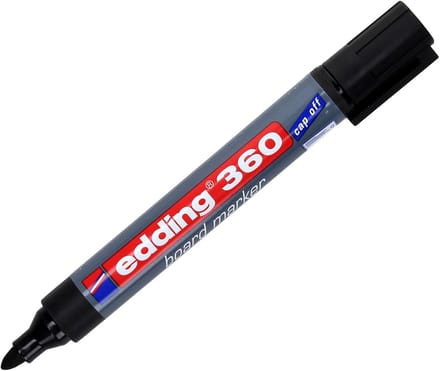 Edding 360 Whiteboard Marker, Rond, Zwart, 1,5-3 mm