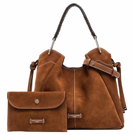 Gianni Chiarini Era Medium Schoudertas Dames - Leer - Cognac