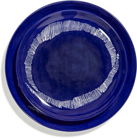 Serax - Ottolenghi Feast - Bord M - Donkerblauw/Wit - 22 Ø - 2 stuks