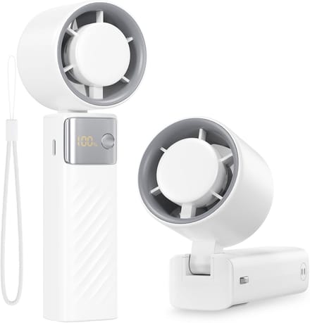 longziming -Draagbare Ventilator - Handventilator - Tafelventilator - USB-C Snellladen - Duurzaam ABS - Opvouwbaar Design - Veelzijdig Gebruik - 1 Stuk
