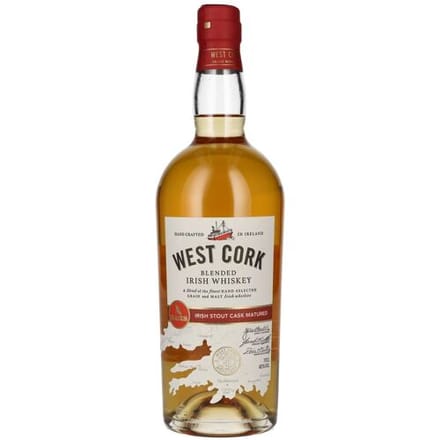 West Cork Irish Whiskey West Cork Blended Irish Whiskey IRISH STOUT CASK FINISH 40% Vol. 0,7l