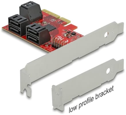 Delock 6 port SATA PCI Express x4 Card - Low Profile Form Factor