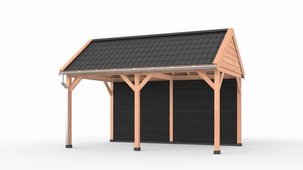 Douglas overkapping zadeldak, 500 x 300, met achterwand, Westwood Ruiter Basic