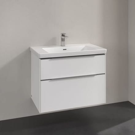 Villeroy & Boch Subway 3.0 vanity unit 77.2 cm, 2 drawers, handles glossy C57400VE