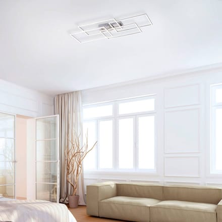 JUST LIGHT. GmbH LED plafondlamp Iven, dimbaar, staal, 95x51,5 cm