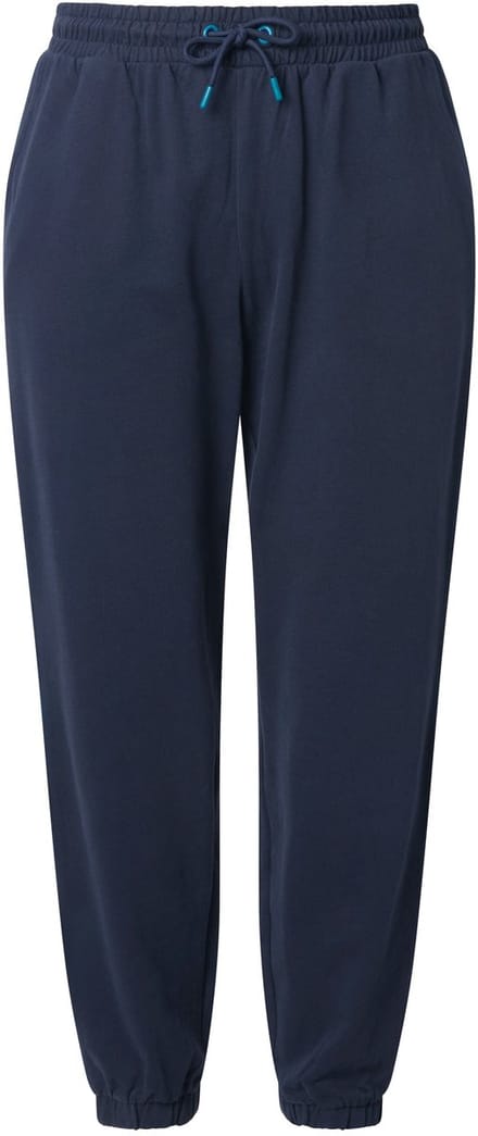 Ulla Popken - Dames - Joggingbroek paspel opzij elastische tailleband - Marine - Maat 42+