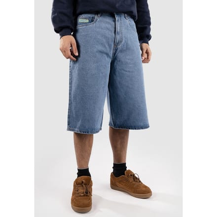 Empyre Ultra Wide Sk8 Denim Korte Broek blauw