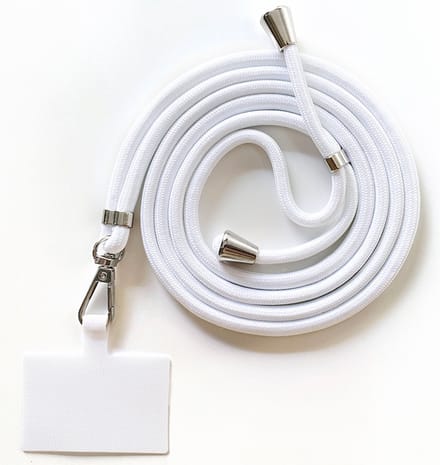 Universele verstelbare telefoonkoord - wit - 150 cm