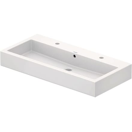 Duravit Vero washbasin 100 cm w. 2 tap holes ground 0454100026