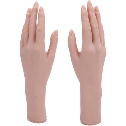1 paar Siliconen Vrouwelijke Handmodel Flexibel Herbruikbaar Buigbaar Display Handmodel voor Nail Art gray