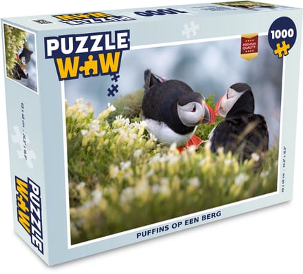 Puzzel Puffins op een berg - Legpuzzel - Puzzel 1000 stukjes volwassenen