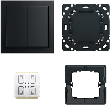 ABB Busch-Jaeger 6716 UJ-885 Future FoH Schakelaarset Mat Zwart - 2CKA006710A0016 - E3MKF