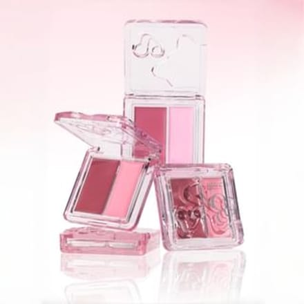 VEECCI - Aqua Glow Dual Blush Cream - 2 Colors B02# Spring Romance - 2.8g