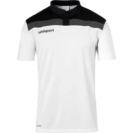 Uhlsport Offense 23 Polo Kinderen - Wit / Zwart / Antraciet | Maat: 152