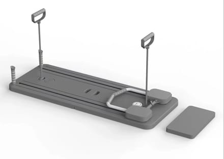 Pilates Board 6-in-1 – Opvouwbaar & Compact – Inclusief Timer – Fitness & Thuis Workout – Zwart