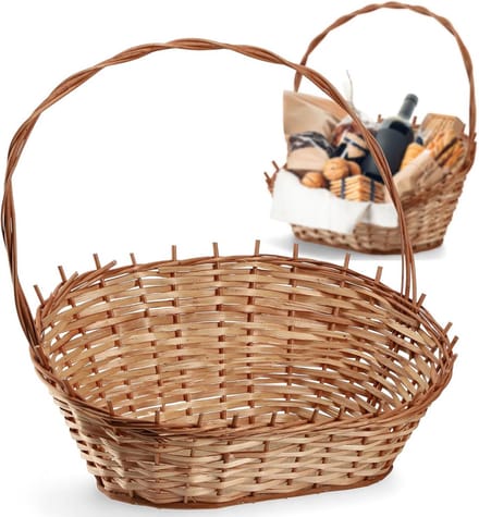 Grote Rietmand met Handvat voor Cadeaus en Presentaties - Universele Vlechttmand