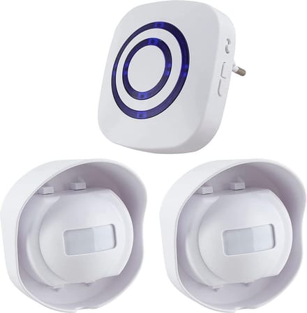 MKSS® Opritverklikker - Entreemelder Dubbel - Doorgangsmelder - Beveiliging - Wit