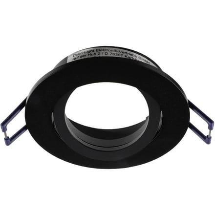 Deko-Light Samsola plafond inbouwlamp, zwart, Ø 8 cm, metaal