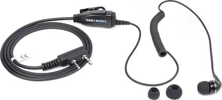 DerComms® Oordopje voor Kenwood TK3201, TK3501, TK3401, TK3701, NX1200, NX1300, TK-D240, TK-D340, TK-2000