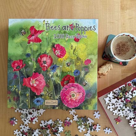 Alex Clark Puzzel 1000 stukjes Bees and Poppies ~ Bijen en Klaprozen