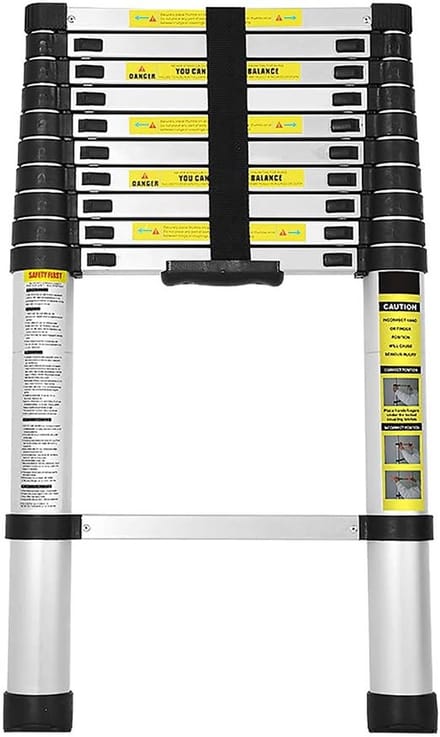 Telescopische Ladder 3.2m - Multifunctioneel & Inklapbaar - Antislip Aluminium - 11 Treden - 150 kg